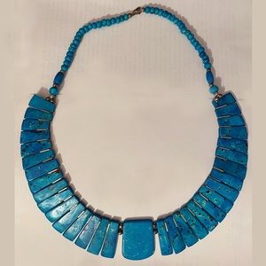 Blue Goddess necklace 🦋 Costume jewelry, appears just like turquoise gemstone.